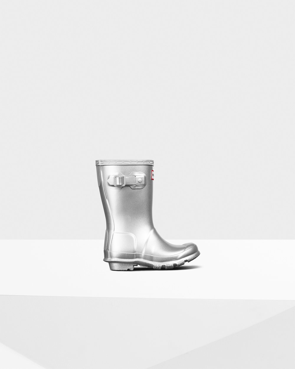 Botas De Agua Hunter Niños Original Little Metallic - Plateadas - Argentina 7214LQGZJ